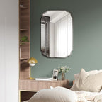 Silver Wall Mirror-Beveled Edge Frameless Mirrors for Bathroom, Vanity, Bedroom, Rectangle Mirrors（17.8X23.7inch）