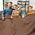 PHF Pre-Washed Cotton Waffle Weave Family Blanket,Oversized King Size 120"x 120"-Snag Proof Lightweight Breathable, 10'x 10' Huge Extra Large Big-Elegant Aesthetic Home Decoration Gift,Cappuccino