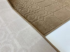 Custom Size Modern Abstract Floor Carpet Runner Rug for Hallways, Slip Resistant Latex Rubber Backed, 31 inch Wide X Customized Length, Art Gold Tan, 31 inch X 12 feet