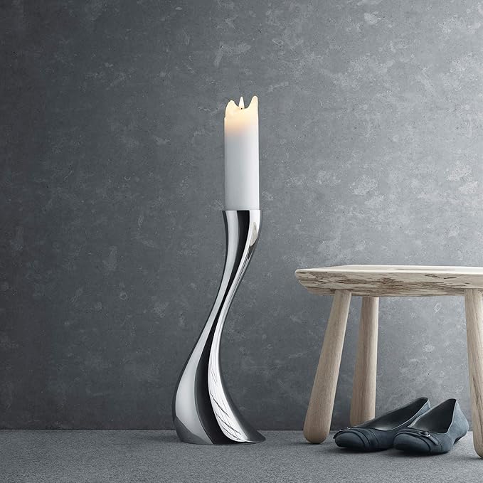 Georg Jensen Cobra Small Floor Candle Holder, 15.75"