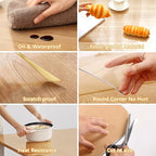 23.6 x 48 Inch Clear Plastic Dining Table Protector Tablecloth Desk Pad Mat Waterproof PVC Vinyl Rectangular Wooden Furniture Coffee Glass Entryway Sofa Side Cabinet Top Protection Countertop Cover