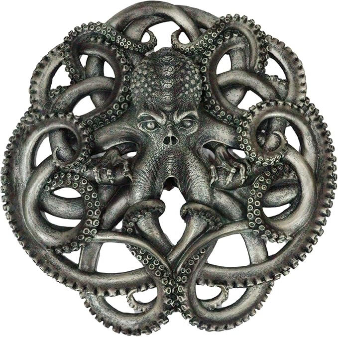 Ebros Gift Norse Viking Scandinavian Colossal Sea Monster Kraken Octopus Decorative Wall Plaque 12" Tall Hanging Decor Figurine Cephalopod Tentacles Aquatic God Myth And Legends