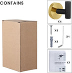 4 Pack Robe Towel Hooks Coat Black Gold Wall Hook Stainless Steel Heavy Duty Door Hanger Towel Robe Clothes Cabinet Closet Sponges Hook for Bathroom Bedroom Kitchen Hotel Pool
