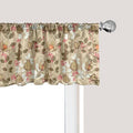 Ambesonne Autumn Window Valance Pack of 2, Seasonal Fruits and Leafs Vintage Botanical Print Soft Brown Toned Backdrop, Rod Pocket Curtain Valances for Kitchen Bedroom, 54" X 18", Sepia Multicolor