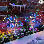 Anordsem Solar Lights Outdoor Decorative: Bendable Copper Wire with 120 LED Firework Beads - Waterproof DIY Colorful Fun Decorating Yard Garden Patio - Christmas Gifts for Homeowner Over 30