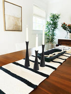 Vixdonos Matte Black Taper Candle Holders Metal Candlestick Holders Set of 3 Table Mantel Decorative Candle Stand for Dinning,Party，Wedding,Home Decor(Matte Black)