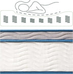 ZINUS 6 Inch Spring Sensation Hybrid Mattress [New Version], Full, Fiberglass Free, Medium Firmness, Durable Support, Certified Safe Foams & Fabric, Mattress in A Box