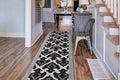 Custom Length Cut to Size Fleur de Lis Inspired Carpet Runner Rug for Hallways, Non Slip Rubber Backed, 31 inch Wide X Customized Length, Royal Grey, 31 inch X 25 feet