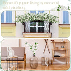 30 Pcs Artificial Faux Bougainvillea Fake Flower Silk Bougainvillea Branches UV Resistant Outdoor Indoor Decoration for Wedding Home Centerpieces Outside Decor (White)