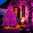 JMEXSUSS 250 LED Orange and Purple Christmas String Lights Indoor Outdoor Waterproof for Garden Patio Party Halloween Christmas Decorations