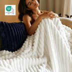 Bedsure GentleSoft Twin XL Blanket for Bed - Cozy Soft Blankets for Women, Cute Small Fleece Throws for Girls, Graduation Decorations Gift for Her Him School Dorm, Off White, 66x90 Inches