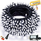 Connectable 240LED 88Ft 13Modes Christmas Lights Outdoor Indoor | Extendable Green Wire Christmas String Lights with Timer | Twinkle Fairy Light Plug in for Xmas Tree Garden Decor Party (Cool White)