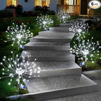 Anordsem Solar Garden Lights Outdoor: Fireworks Light Waterproof for Yard Outside - LED Starburst White Lighting Patio Path Decor 6 Pack - Gardening Gifts for Women Mom Homeowner