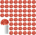AVIVIHO 65pcs Burnt Orange Hydrangea Artificial Flowers Bulk (Not Squished) Realistic e Fake Hydrangeas Silk Flowers with Stems for Home,Weddings,Party Table Centerpieces,Arch,Florals Decorations