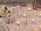 40 Pcs Assorted Clear Votive Candle Holders Bulk- Small Candle Holders Bulk for Wedding Table Decor, Glass Tealight Candle Holder for Fall, Thanksgiving, Christmas, Wedding Party Decor