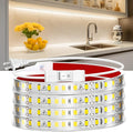 maylit Under Cabinet Strip Lighting Plug in 72in, Ultra Bright Small LED Light Bar, 2700K Warm White, Wired Lights for Kitchen Cabinet, Counter, Workbench, Desk, Closet, Shelf, Indoor