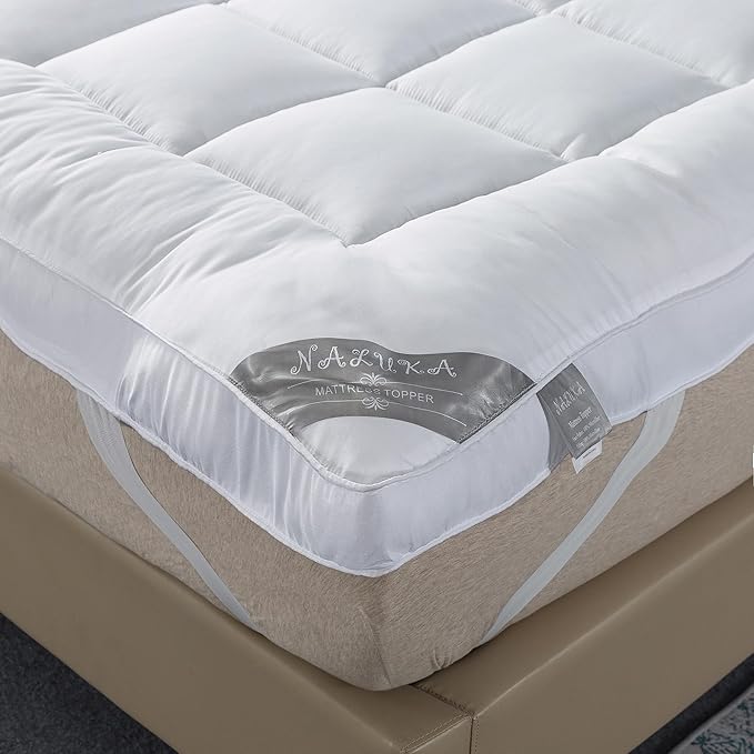 Mattress Topper Twin Size Pillowtop Bed Topper Mattress Pad 2 Inch Thick Mattress Cover