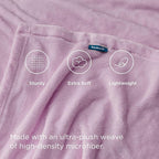 Bedsure GentleSoft Bedding Fleece Blanket for Girls and Boys - Soft Cozy Cute Small Throw Blankets for Travel, 43x55 Inches, Lilac