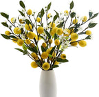 5pcs Artificial Lemon.24 Inch Lifelike artificial plants indoor.lemon tree artificial.artificial fruits for decoration.outdoor artificial plants.Used For Homes.Offices, Festivals.Flowers.And Vases