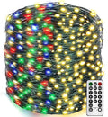 Decute 500LED Christmas Tree Lights Fairy String Light 164FT Green Copper Wire Warm White and Multicolor Dimmable with Remote, UL Cerficated Twinkle Light for Party Wedding Indoor Outdoor Decor