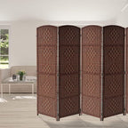 Sorbus 6 Panel Room Divider 6 ft. Tall - Privacy Screen, Extra Wide Double Hinged Panels, Diamond Double-Weaved, Partition Room Dividers and Folding Privacy Screens, Wall Divider for Room Separation