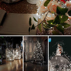 36 Pack Fairy Lights Battery Operated, 3 Speed Modes, Extra 40 Batteries for Replacement, 7Ft 20 LED Mini String Lights, Waterproof Copper Wire, Twinkle Firefly Lights for Christmas Decorations,White