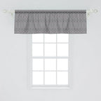 Ambesonne Aztec Window Valance, Pattern of Symmetric Tribal Inspired Streaks and Motifs in Greyscale Tones, Curtain Valance for Kitchen Bedroom Decor with Rod Pocket, 54" X 18", Pale Grey and Dimgray