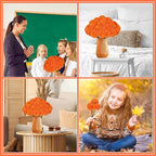 36 Pcs Artificial Chrysanthemums Flowers,Marigold Flower Fall Fake Flowers Orange Silk Mums Bouquet Decor Faux Ball Flowers for Autumn Day of Home Decor Indoor Wedding Table Centerpiece (Orange)
