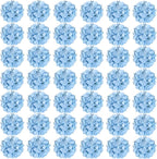 Auihiay 64pcs Silk Hydrangea Artificial Flowers, Artificial Hydrangea Flowers with Stems, Full Hydrangea Flowers for Wedding Centerpieces, Home, Garden, Party Decoration (Blue)