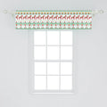 Ambesonne Folk Art Window Valance Pack of 2, Scandinavian Themed Pattern of Swedish Dala Horse and Flowers, Rod Pocket Curtain Valances for Kitchen Bedroom, 54" X 12", Green Vermilion