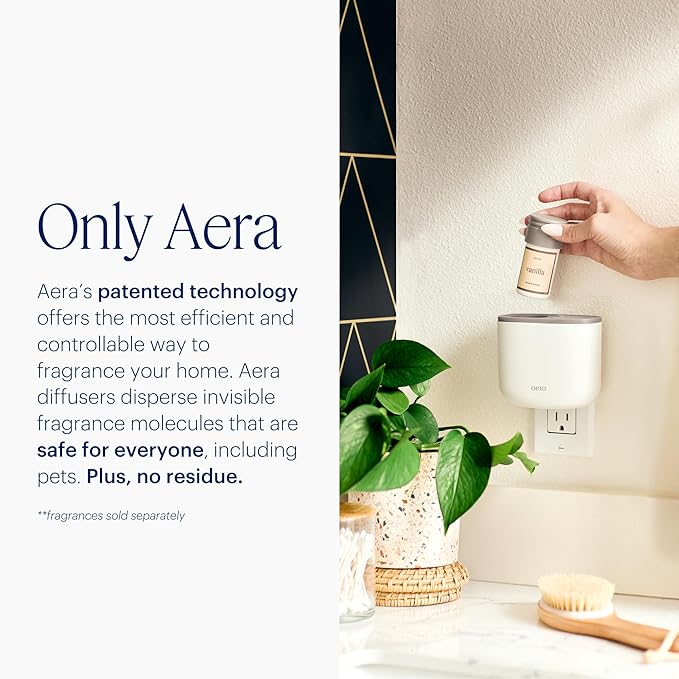 Aera Mini Home Fragrance Diffuser and Mini True Loves Citrus Grove Refill Bundle - Aromatherapy for Rooms 100-500 Sq Ft - Alexa Compatible, Hypoallergenic, Family and Pet Safe, App Controlled
