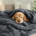 Exclusivo Mezcla Plush Fuzzy Fleece Bed Blanket Twin Size, Super Soft, Fluffy and Warm Blankets, Suitable for All Seasons (Dark Grey, 90x66 Inches)