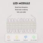 LED Module, Windows Lights Blue 100pcs 49.8 Ft 5730 SMD 150LM Per LED Module IP65 Waterproof Decorative Light for Advertising Signs with Tape Adhesive Backside (Blue Light)