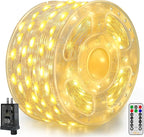 Ollny Christmas Lights Warm White, 600LED 197FT Christmas Tree Lights IP67 Waterproof, Plug in Fairy Lights with Remote 8 Modes Timer, Xmas Light for Outdoor Indoor House Holiday Decor