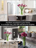 grtefhu 12 Piece 26" Purple Calla Lily Artificial Flowers,Real Touch Long Stem Faux Calla Lillies for Tall Vases,Indoor Wedding Office Home Decor