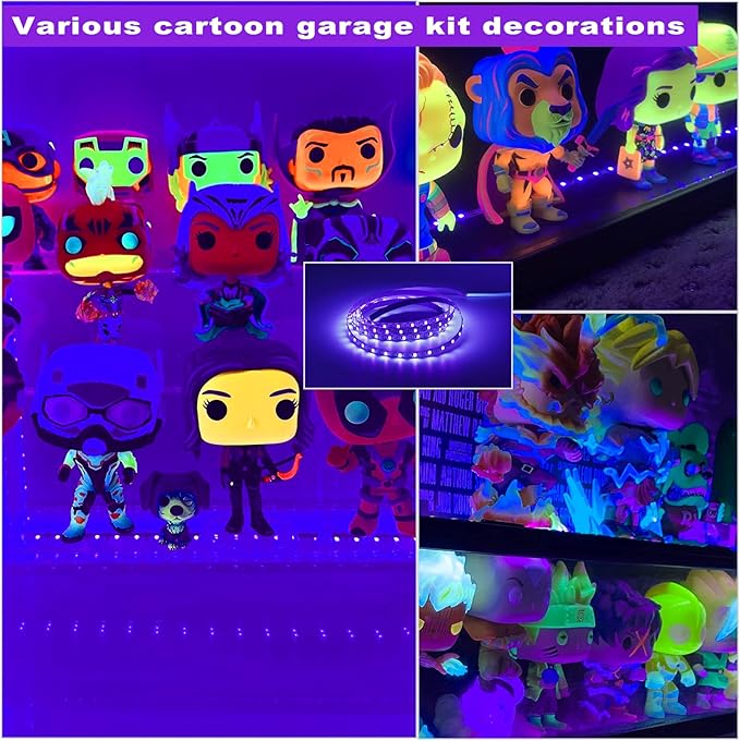 6.6ft Black Light LED Strips, 120 Lamp Beads, USB Cable 1.5m LED Black Light Strip Kit, DC5V 10W Flexible Blacklight strip lights, Non-Waterproof UV Light Strip for Indoor, TV Decor, Party, Halloween