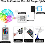 400ft Led Lights for Bedroom Music Sync, Color Changing Led Strip Lights with IR Remote and App Control RGB Led Light Strip for Home Party Room Decor