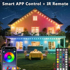 500Ft Outdoor LED Strip Lights Waterproof,Music Sync RGB IP68 Outside Led Rope Lights with App and Remote,Exterior for Deck,Balcony,Roof,Garden,Pool (150M)