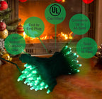 Holiday Essence Mini LED Green St. Patrick’s Lights Set, 60 5mm Wide Angle Christmas String Lights Green Wire, Indoor Outdoor Décor for Home Patio Garden Decorations, UL Certified