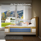 Cooling Gel Memory Foam Hybrid Mattress, 14 Inch Full Size Mattress in A Box with Pocket Springs for Back Pain & Pressure Relief, Medium Firm Feeling with CertiPUR-US Certified Foam