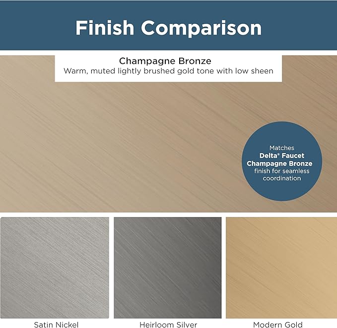 Franklin Brass (10-Pack) – Champagne Bronze Cabinet Handles, 5-1/16 Inch Hole Center, Pulls for Drawers, Kitchen Cabinet Door, Dressers | Pierce