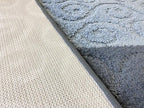 Custom Size Modern Runner Rug Carpet for Hallway Entryway Foyer Kitchen, Slip Resistant Latex Rubber Backed 31 inch Wide X Customized Length, Scroll Grey, 31 inch X 17 feet