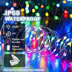 50 Pack Fairy Lights Battery Operated - 3 Speed Modes, 7Ft 20 LED String Twinkle Lights, Waterproof Copper Wire, Mini Firefly Light for Mason Jars Vases Christmas Decor, Multi-Colored
