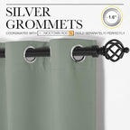NICETOWN Greyish Green Doorway Curtain Privacy, Door Cover Curtain, Sound Reducing Insulated Thermal Room Darkening Blackout Curtains for Bedroom, 120 inch Length (1 Panel, 5ft Wide by 10ft Long)