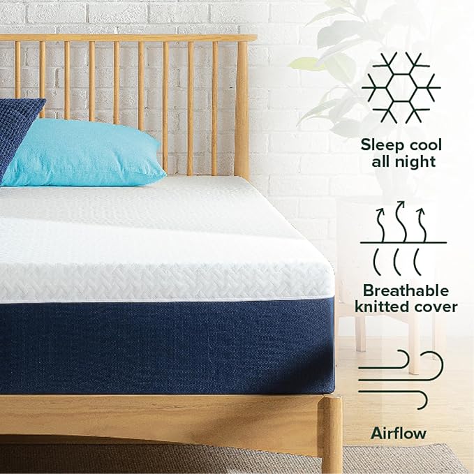 ZINUS 12 Inch King Cooling Comfort Hybrid Mattress [New Version], Fiberglass Free, Medium Firm Feel, Motion Isolation, Certified Safe Foams & Fabric