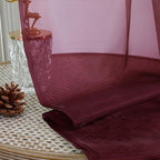 OVZME Burgundy Bedroom Curtains 2 Panel Sets 90 Inch Length, 59 Inch Extra Wide Light Filtering Light Weight Soft Window Treatment Panels for Study Room Living Room Guest Room, 59Wx90L Inches