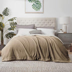 Walensee Sherpa Fleece Blanket (King Size 108”x90” Camel) Plush Throw Fuzzy Super Soft Reversible Microfiber Flannel Blankets for Couch, Bed, Sofa Ultra Luxurious Warm and Cozy for All Seasons