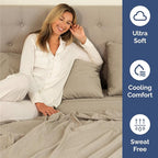 Twin Size 3 Piece Sheet Set - Comfy Breathable & Cooling Bed Sheets Set - Hotel Luxury Bedding for Women, Men, Kids, Teens, Boys & Girls - Deep Pockets, Soft & Wrinkle Free - Beige (Heathered Sheets)