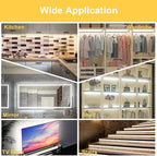 LAFULIT 8 PCS Under Cabinet Lighting Kit, Bright Under Cabinet Lights, Flexible Led Strip Lights with RF Remote and Power Adapter, for Kitchen Cabinet Shelf Desk Counter, 4000K Neutral White, 13ft