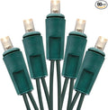Holiday Essence 60 LED Mini Warm White Christmas Lights for Indoor and Outdoor Use Energy Efficient LED Bulbs with Green Wire
